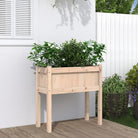 Houten plantenbakken van massief grenenhout voor tuin en terras - Natuurlijk grenenhout / 1 - Bloempotten &