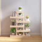 Houten plantenstandaard in massief grenenhout voor een natuurlijke uitstraling - Naturel / 85 x 25 x 109.5 cm / 1