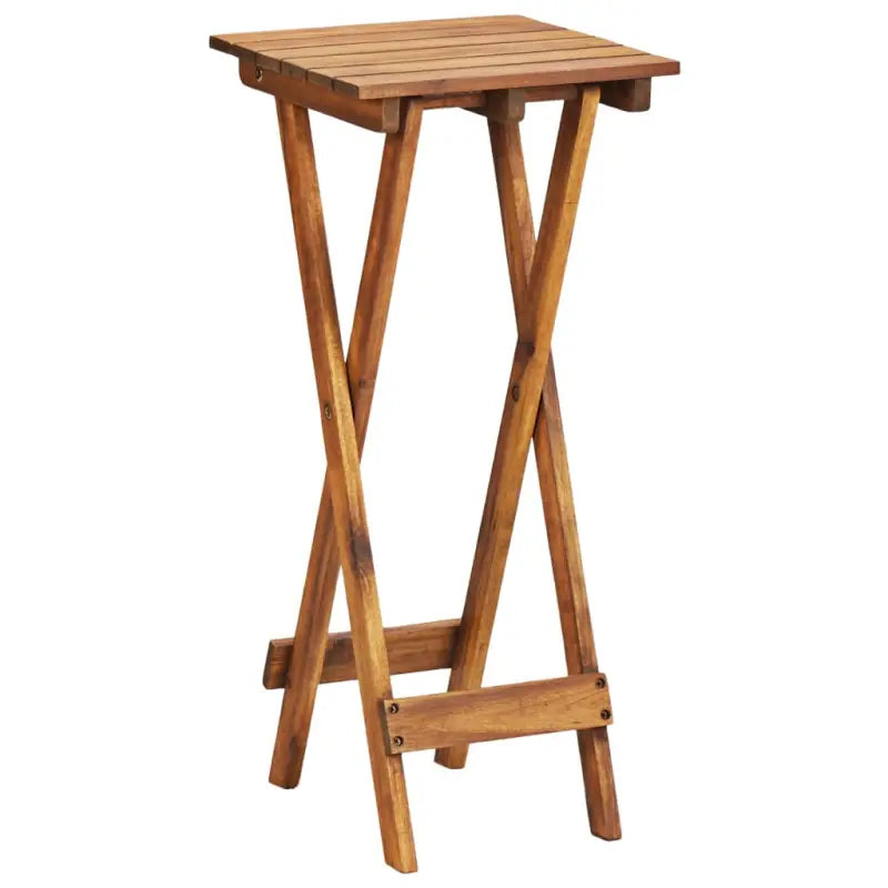 Houten plantenstandaard van massief acaciahout met natuurlijke olieafwerking - 30 x 30 x 67 cm / 1 - Plantenstandaarden