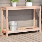 Houten plantenstandaard van massief grenenhout voor binnen en buiten - Natuurlijk douglashout / 108 x 35 x 75 cm / 1