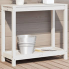 Houten plantenstandaard van massief grenenhout voor binnen en buiten - Wit / 82.5 x 35 x 75 cm / 1 - Plantenstandaarden