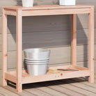 Houten plantenstandaard van massief grenenhout voor binnen en buiten - Natuurlijk douglashout / 82.5 x 35 x 75 cm / 1