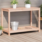 Houten plantenstandaard van massief grenenhout voor binnen en buiten - Natuurlijk douglashout / 108 x 50 x 75 cm / 1
