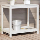 Houten plantenstandaard van massief grenenhout voor binnen en buiten - Wit / 82.5 x 50 x 75 cm / 1 - Plantenstandaarden
