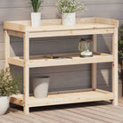 Houten Plantenstandaard van massief grenenhout voor binnen en buiten - Natuurlijk grenenhout / 108 x 45 x 86,5 cm / 1