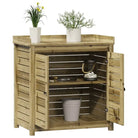Houten plantenstandaard van massief grenenhout voor binnen en tuin - Plantenstandaarden