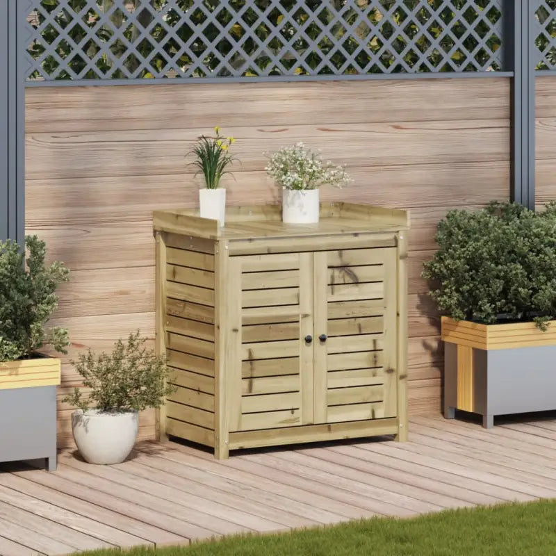 Houten plantenstandaard van massief grenenhout voor binnen en tuin - Plantenstandaarden