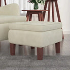 Houten poten kruk met zacht zitcomfort voor in elk huis - Crème / 1 - Klapstoelen & krukken