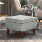 Houten poten kruk met zacht zitcomfort voor in elk huis - Lichtgrijs / 1 - Klapstoelen & krukken