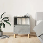 Houten Poten Nachtkastje met Elegant en Duurzaam Design - Betongrijs / 1 - Nachtkastjes