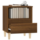 Houten Poten Nachtkastje met Elegant en Duurzaam Design - Nachtkastjes