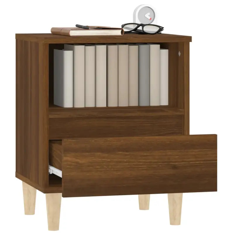Houten Poten Nachtkastje met Elegant en Duurzaam Design - Nachtkastjes