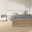 Houten Poten Nachtkastje met Elegant en Duurzaam Design - Wit / 2 - Nachtkastjes