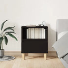 Houten Poten Nachtkastje met Elegant en Duurzaam Design - Zwart / 1 - Nachtkastjes