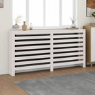Houten radiatorombouw van massief grenenhout voor decoratie en extra plankruimte - Wit / 169 x 19 x 84 cm / 1