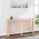 Houten radiatorombouw van massief grenenhout voor extra stijl en functionaliteit - Naturel / 153 x 19 x 84 cm / 1