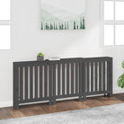 Houten radiatorombouw van massief grenenhout voor extra stijl en functionaliteit - Grijs / 210 x 21 x 85 cm / 1