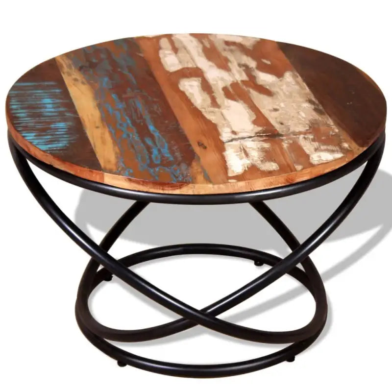 Houten salontafel in antieke stijl met massief gerecycled hout - Salontafels