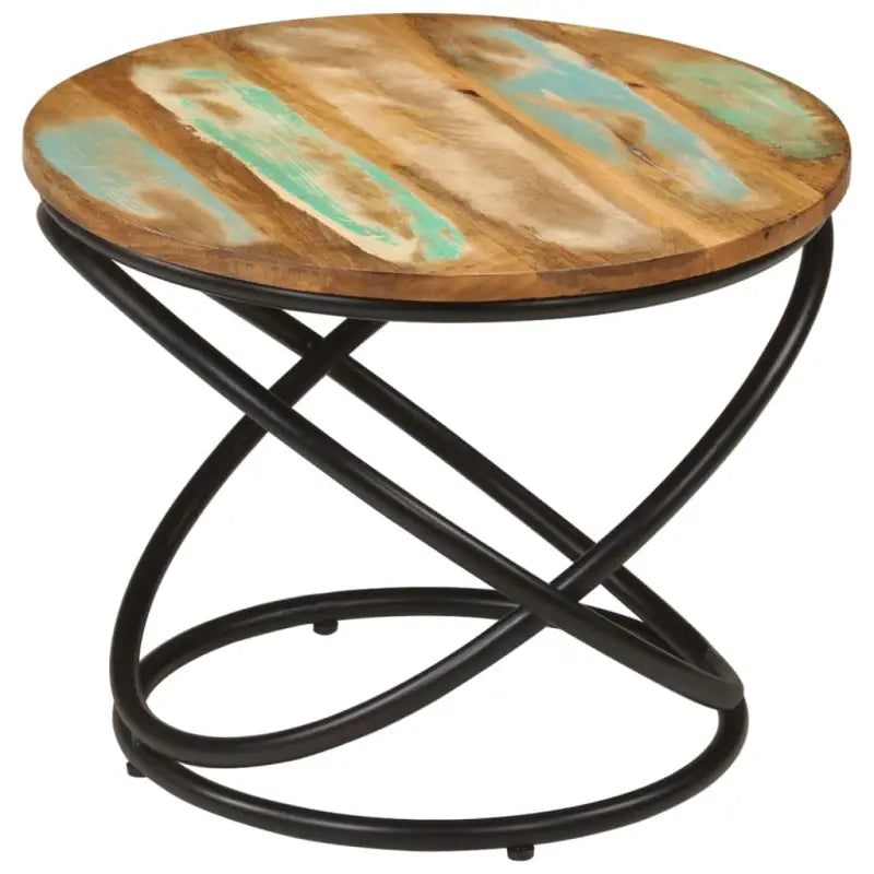 Houten salontafel in antieke stijl met massief gerecycled hout - 50 x 40 cm / 1 / massief gerecycled hout - Salontafels