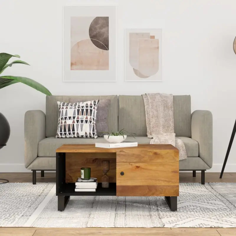 Houten salontafel van massief gerecycled hout voor een unieke uitstraling - Honingbruin / 1 - Salontafels