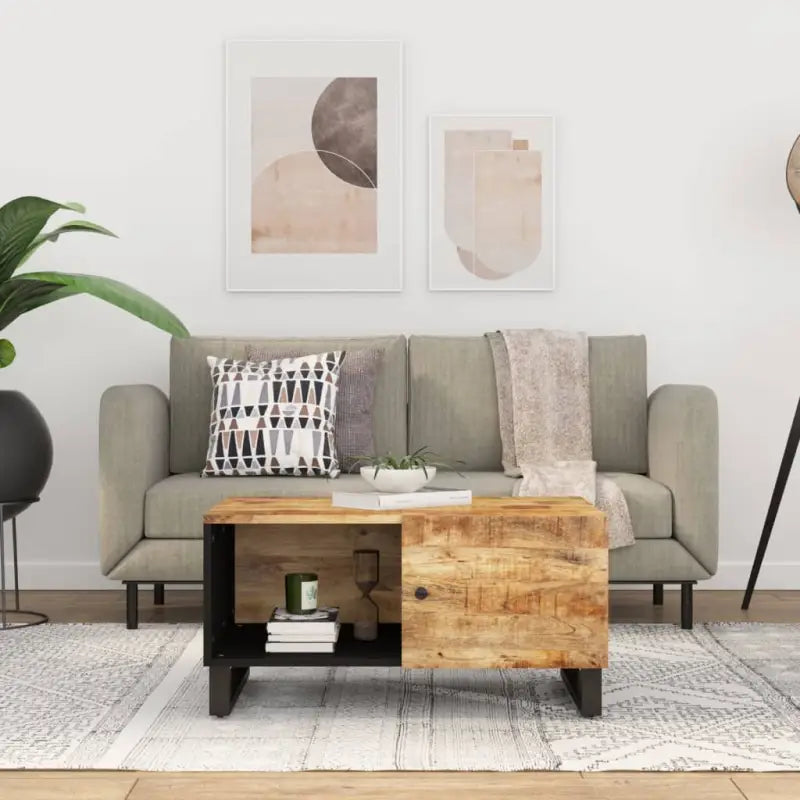 Houten salontafel van massief gerecycled hout voor een unieke uitstraling - Lichthout / 1 - Salontafels