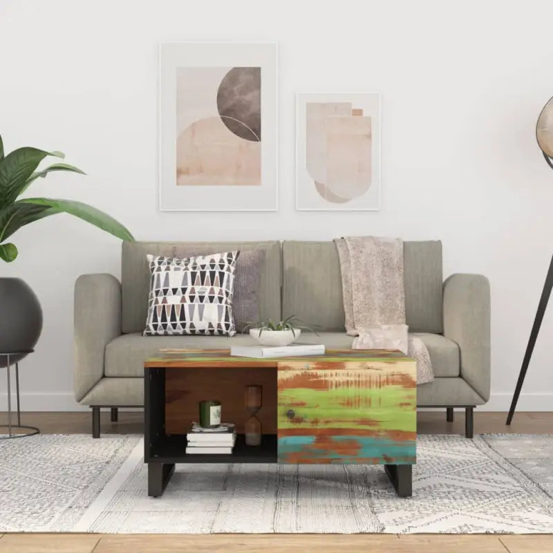 Houten salontafel van massief gerecycled hout voor een unieke uitstraling - Salontafels