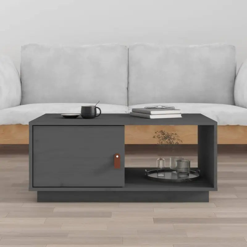 Houten salontafel van massief grenenhout voor een elegante uitstraling - Grijs / 1 - Salontafels