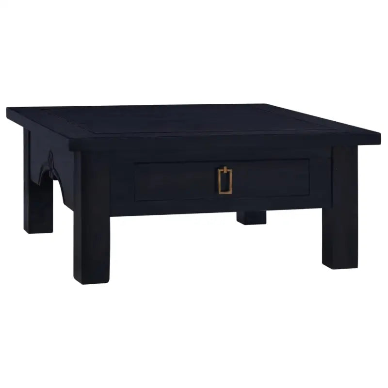 Houten salontafel van massief mahoniehout voor in de woonkamer - Zwart / 68 x 68 x 30 cm / 1 - Salontafels