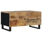 Houten salontafel van massief mangohout met bewerkt hout uitstraling - Salontafels
