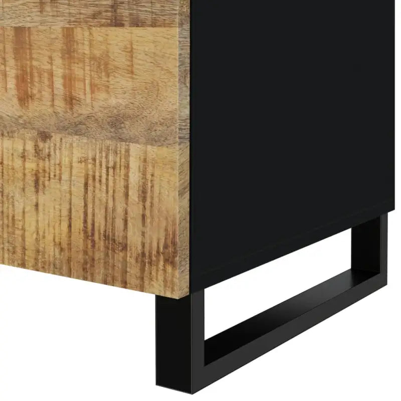 Houten salontafel van massief mangohout met bewerkt hout uitstraling - Salontafels