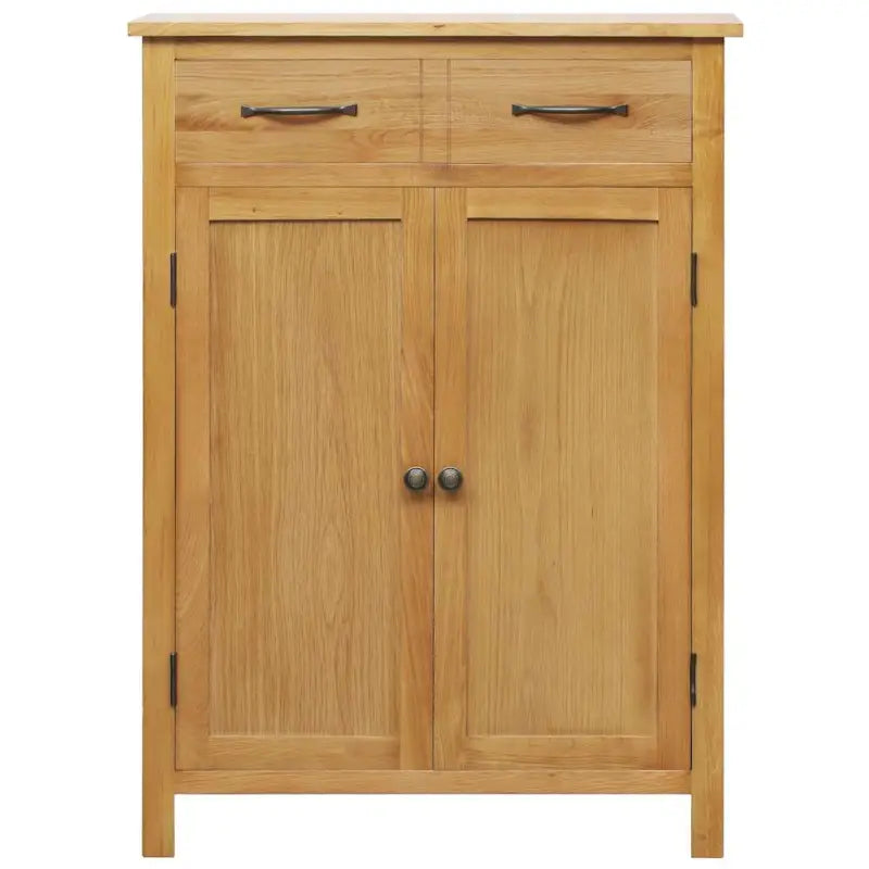 Houten schoenenkast van massief eikenhout voor organisatie en opbergwinst - Bruin / 1 - Schoenenrekken
