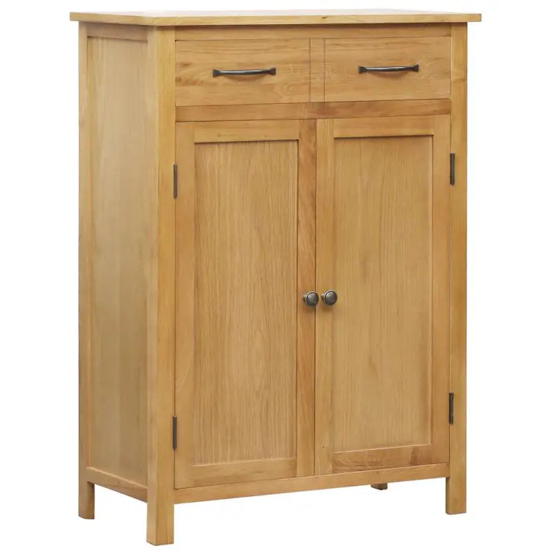 Houten schoenenkast van massief eikenhout voor organisatie en opbergwinst - Bruin / 1 - Schoenenrekken