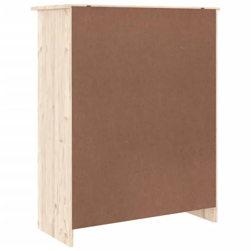 Houten schoenenkast van massief grenenhout met houten knoppen - Naturel / 1 - Schoenenrekken