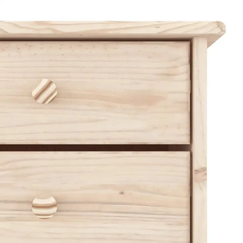 Houten schoenenkast van massief grenenhout met houten knoppen - Naturel / 1 - Schoenenrekken