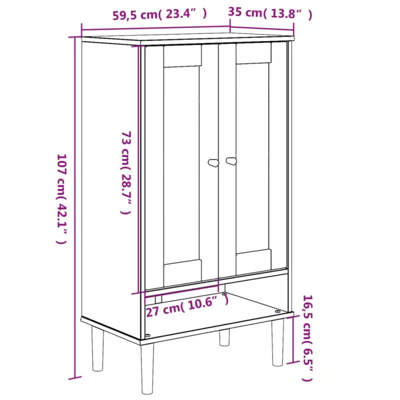 Houten schoenenkast van massief grenenhout voor een opgeruimde ingang - Zwart / 1 - Schoenenrekken