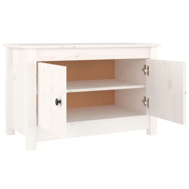 Houten schoenenkast van massief grenenhout voor nette schoenen opberging - Wit / 1 - Schoenenrekken