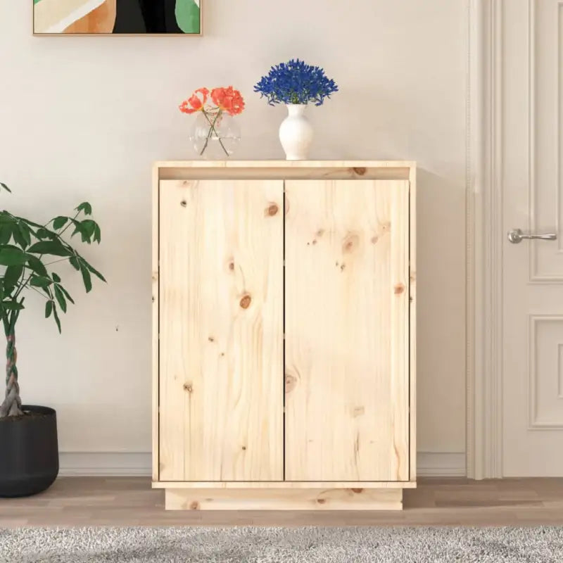 Houten schoenenkast van massief grenenhout voor stijlvolle opbergruimte - Schoenenrekken