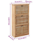 Houten schoenenkast van massief walnotenhout met wandbevestiging en ventilatie - Schoenenrekken