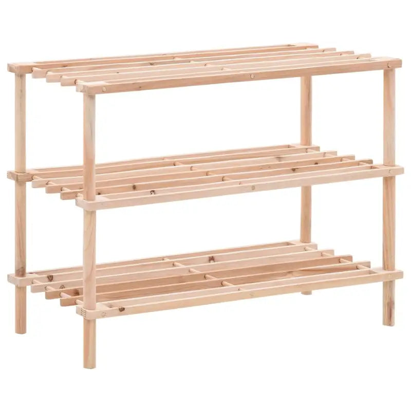 Houten schoenenrek van massief vurenhout voor georganiseerde opbergruimte - 1 / 48.5 cm - Schoenenrekken