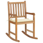 Houten schommelstoel voor binnen en buiten de perfecte keuze fijn geschuurd - Crème / 1 - Tuinstoelen