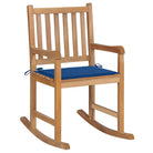 Houten schommelstoel voor binnen en buiten de perfecte keuze fijn geschuurd - koningsblauw / 1 - Tuinstoelen