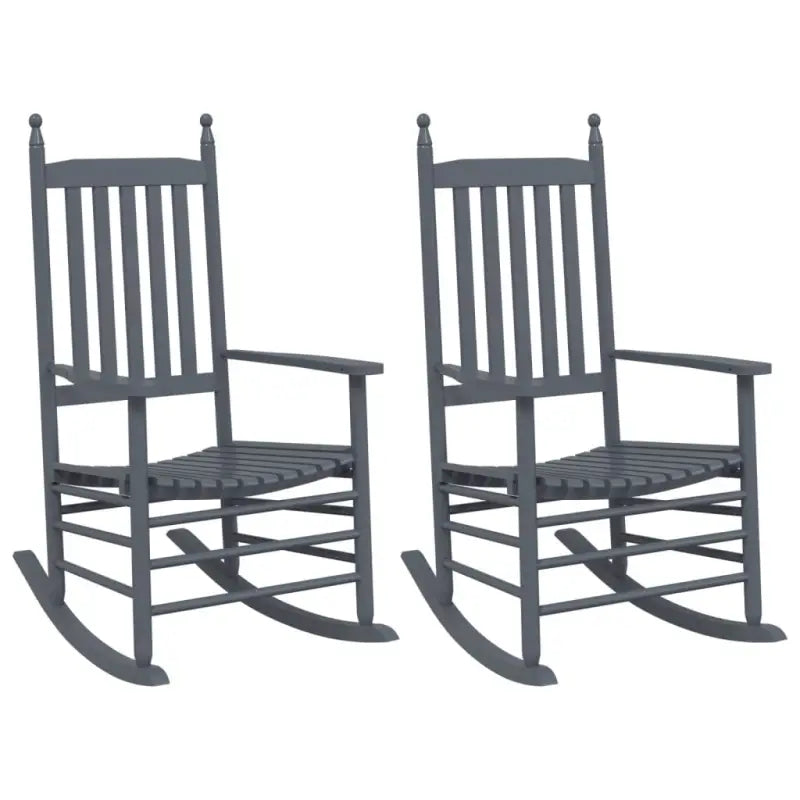 Houten schommelstoelen met gebogen zitting van massief populierenhout - Schommelstoelen