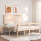 Houten seniorenbed met massief grenenhout voor een goede nachtrust - Naturel / 140 x 200 cm - Bedden & bedframes