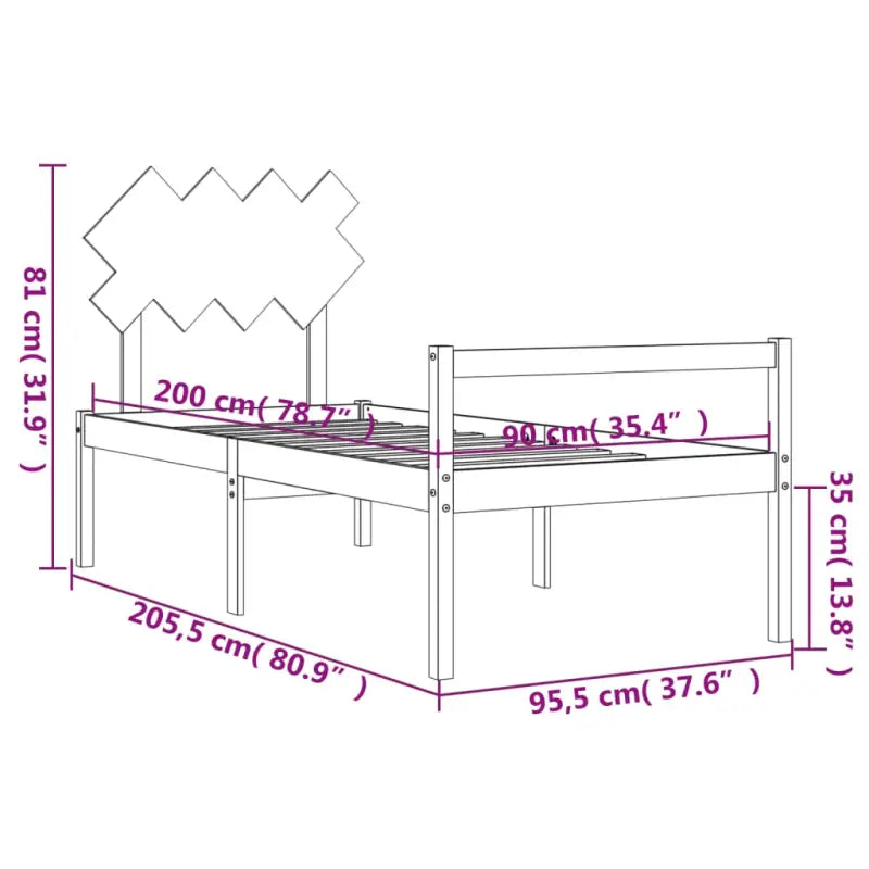 Houten seniorenbed van massief grenenhout voor comfortabele nachtrust - Bedden & bedframes