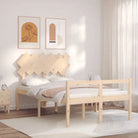 Houten seniorenbed van massief grenenhout voor comfortabele nachtrust - Naturel / 120 x 190 cm - Bedden & bedframes