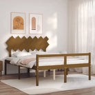 Houten seniorenbed van massief grenenhout voor comfortabele nachtrust - Honingbruin / 150 x 200 cm - Bedden & bedframes