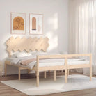 Houten seniorenbed van massief grenenhout voor comfortabele nachtrust - Naturel / 140 x 200 cm - Bedden & bedframes