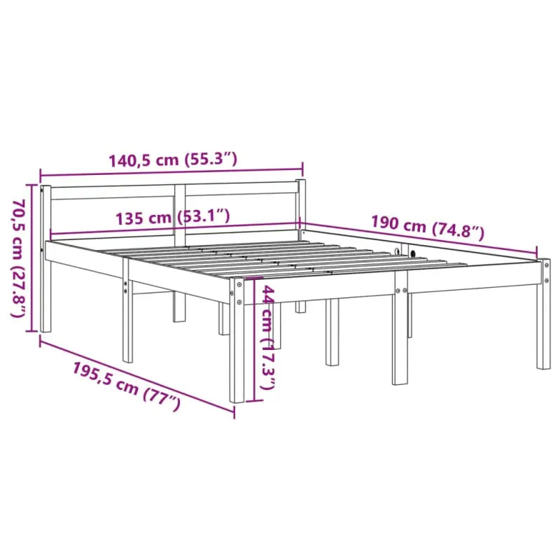 Houten seniorenbed van massief grenenhout voor een goede nachtrust - Bedden & bedframes
