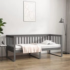 Houten slaapbank in massief grenenhout voor gasten blijven slapen - Grijs / 90 x 190 cm - Bedden & bedframes