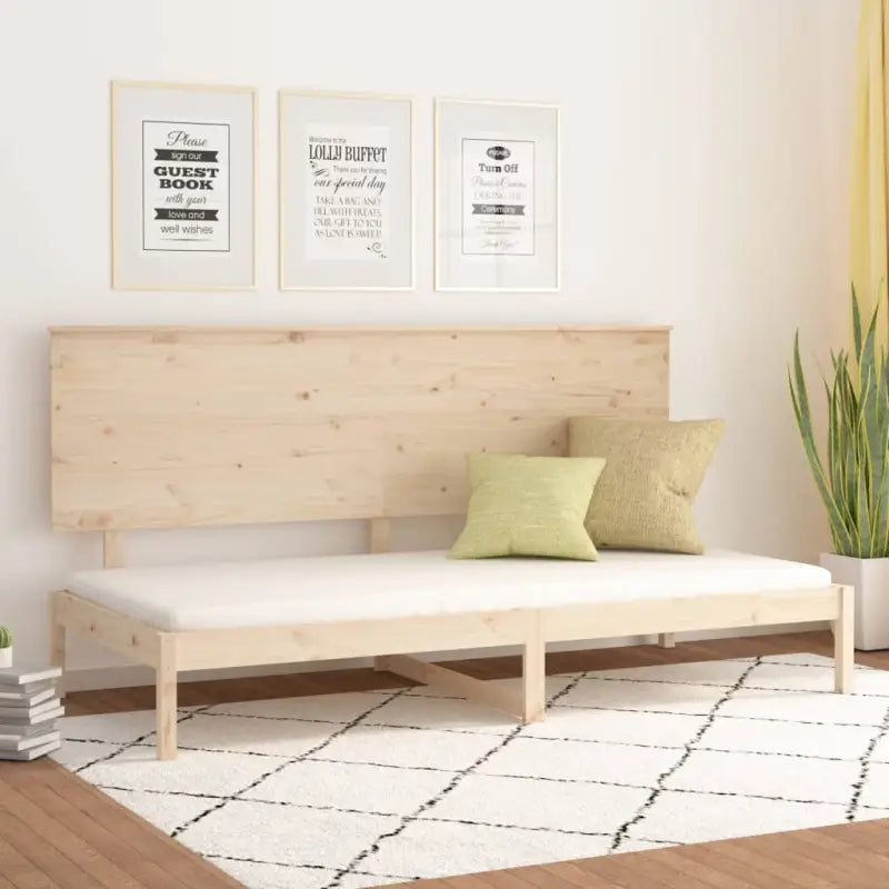 Houten slaapbank van massief grenenhout met klassiek design - Naturel / 80 x 200 cm - Bedden & bedframes